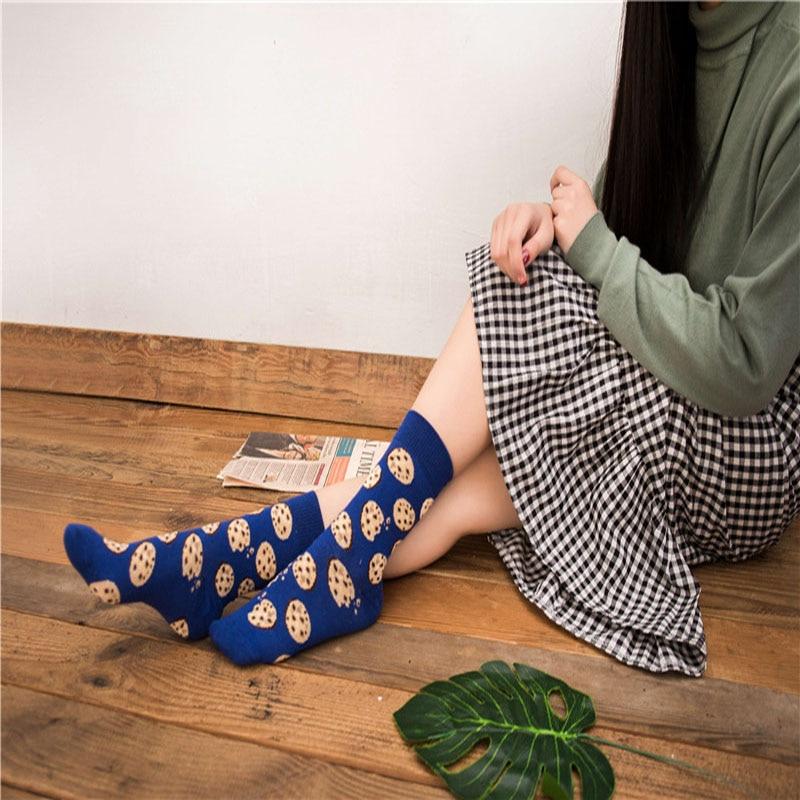 Women Socks Funny Cute Cartoon Fruits Banana Avocado Lemon Egg Cookie Donuts Food Happy Japanese Harajuku skateboard Socks - Trend Catalog