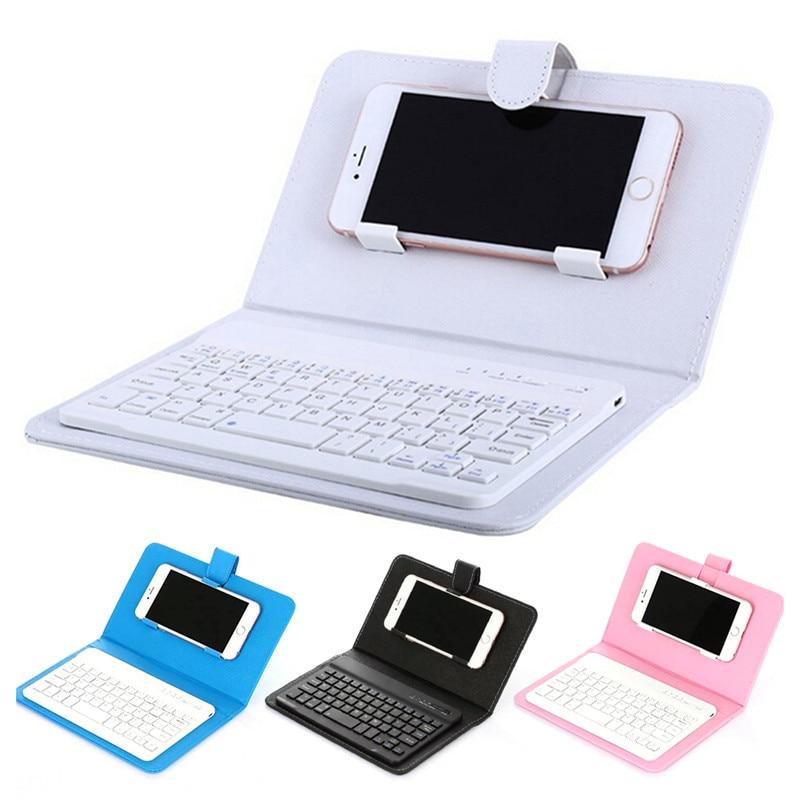 Portable PU Leather Wireless Keyboard Case for iPhone Protective Mobile Phone with Bluetooth Keyboard For IPhone Android Phone - Trend Catalog