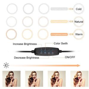 10 Inch  26CM  Ring Light with Stand - Rovtop LED Camera Selfie Light Ring. - Trend Catalog - 