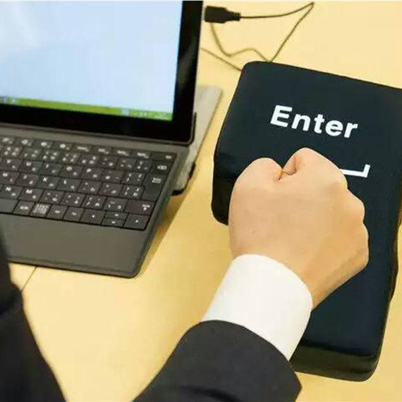 Office Computer Jumbo USB Big Enter Key Pillow USB Gadgets Desktop Nap Pillow Anti-Stress Hand Tool for Laptop Novelty Gift - Trend Catalog