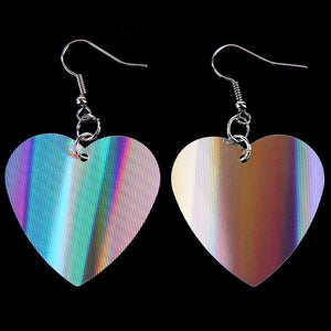 Trendy Sequin Big Heart Dangle Earrings for Women Love Jewelry Chic Silver Color Earing Long Love Jewellery - Trend Catalog