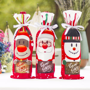 FengRise Christmas Decorations for Home Santa Claus Wine Bottle Cover Snowman Stocking Gift Holders Xmas Navidad Decor New Year - Trend Catalog - 