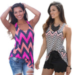 Colorful Women Strip Tank Top Shirt Vest Camisole Straped Tanks Cool Off Striped Women Clothing