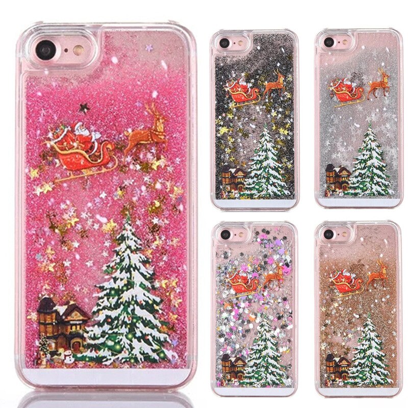 Christmas Phone Case For iPhone 6s 6 7 8 Plus 11Pro XS MAX XR Luxury Glitter Bling Cover for iPhone XS 11 Pro MAX X CASE - Trend Catalog - 