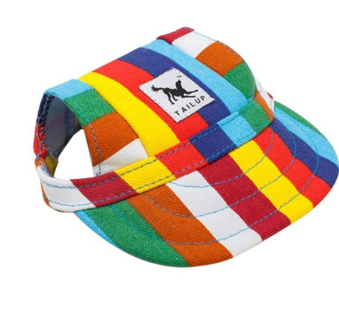 Pet Dog Cap Small Pet Summer Canvas Cap Dog Baseball Visor Hat Puppy Outdoor Sunbonnet Cap