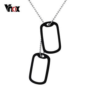 VNOX Double Dog Tag Necklace Pendant Men Jewelry - Trend Catalog - 