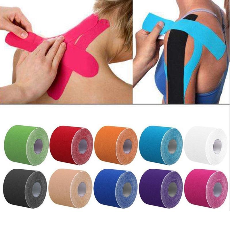 2Size Kinesiology Tape Athletic Tape Sport Recovery Tape Strapping Gym Fitness Tennis Running Knee Muscle Protector Scissor - Trend Catalog - 