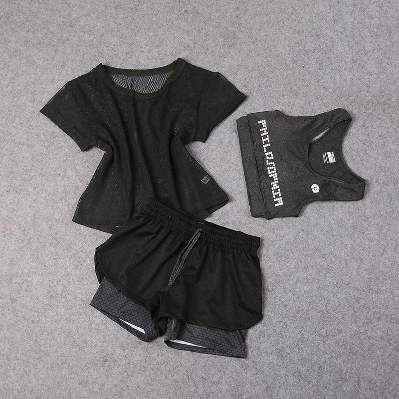 3 Pcs Set Women's Yoga Suit Fitness Clothing Sportswear For Female Workout Sports Clothes Athletic Running Yoga Suit Sets - Trend Catalog