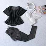3 Pcs Set Women's Yoga Suit Fitness Clothing Sportswear For Female Workout Sports Clothes Athletic Running Yoga Suit Sets - Trend Catalog