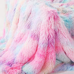 Rainbow Plush Super Soft Blanket Colorful Bedding Sofa Cover. Fuzzy Warm Throw Cozy Couch Blanket for Winte - Trend Catalog - 