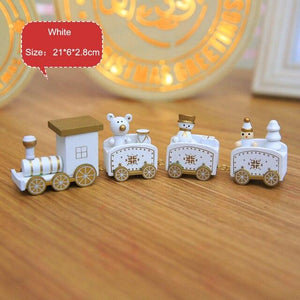 Christmas Train Painted Wood Christmas Decoration for Home Merry Christmas Ornament Navidad 2019 Xmas Decoration New Year Gift,Q - Trend Catalog