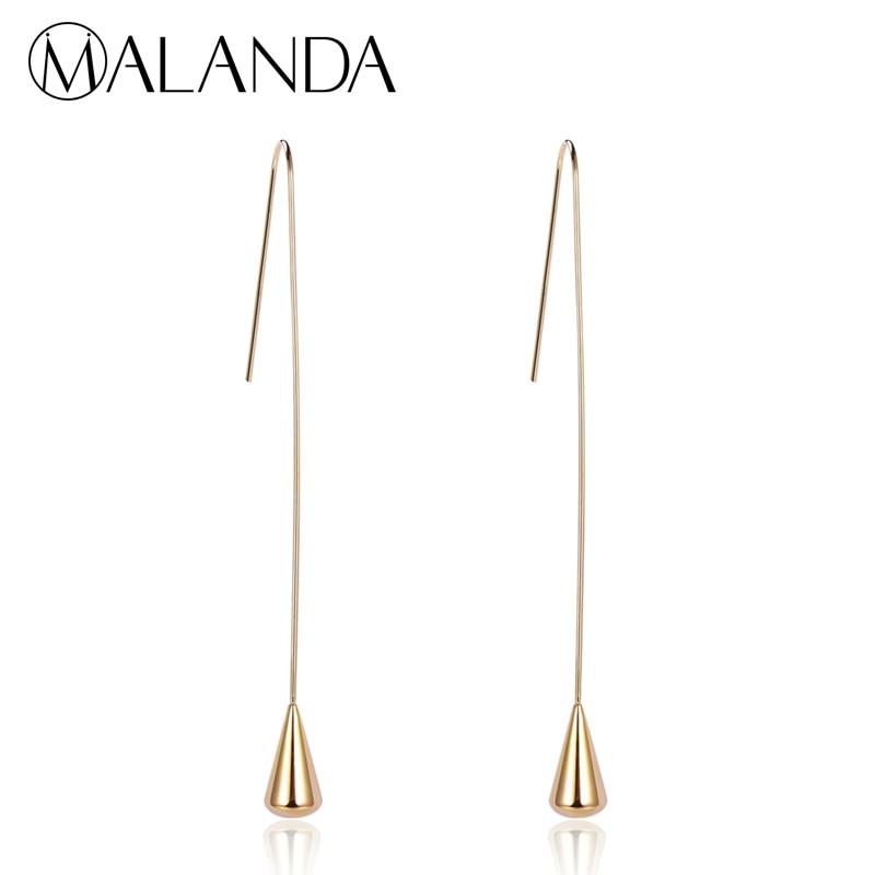 Brand New Stainless Steel Water Drop Earrings For Women Fashion Gold Color Dangle Earring Wedding Office Jewelry Gift - Trend Catalog