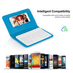 Portable PU Leather Wireless Keyboard Case for iPhone Protective Mobile Phone with Bluetooth Keyboard For IPhone Android Phone - Trend Catalog