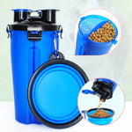 Portable Dogs Cats Feeding Feeder Water Food Bottle Outdoor Travel Carry Pet Bowls