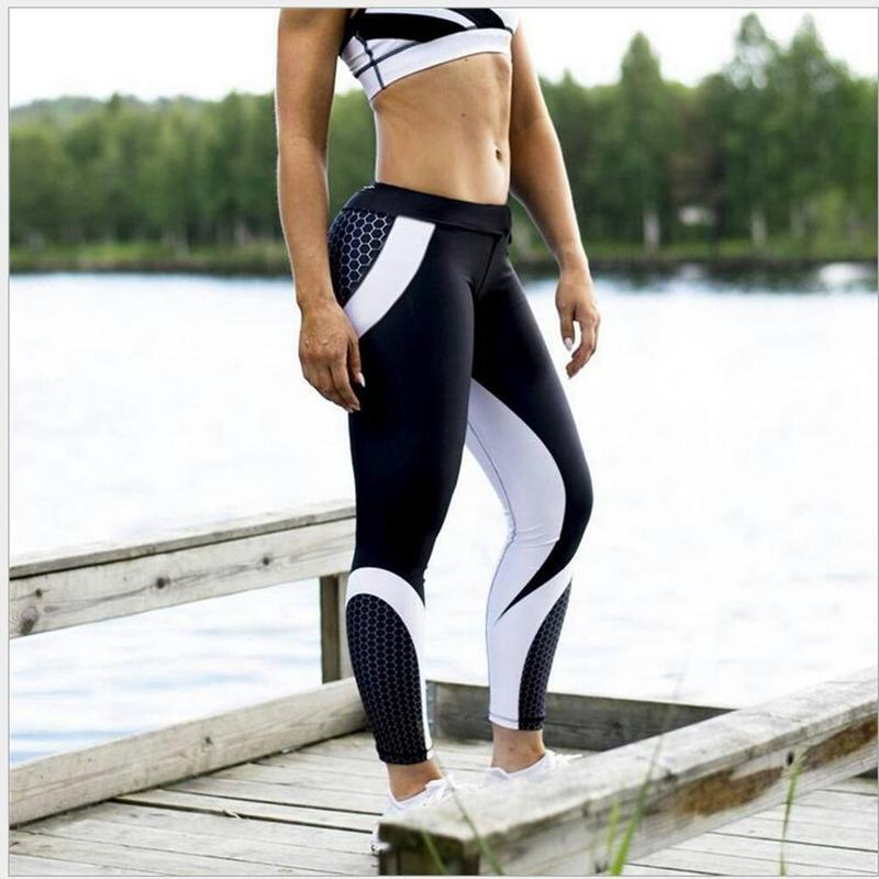 New Arrival Pattern Leggings Women Printed Pants Work Out Sporting Slim White Black Trousers Fitness Leggins - Trend Catalog