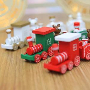 Christmas Train Painted Wood Christmas Decoration for Home Merry Christmas Ornament Navidad 2019 Xmas Decoration New Year Gift,Q - Trend Catalog