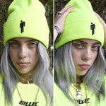 Embroidery Billie Eilish Beanie Hat Women Men Knitted Warm Winter Hats For Women Men Solid Hip-hop Casual Cuffed Beanies Bonnet - Trend Catalog - 