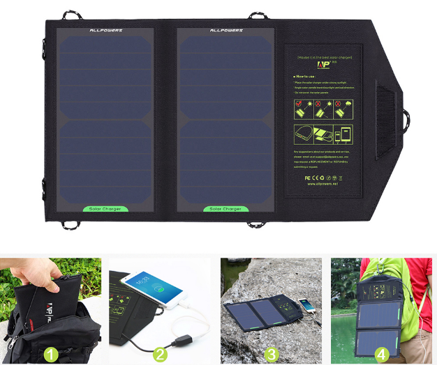 Solar Panel 10W 5V Solar Charger Portable Solar Battery Chargers Charging for Phone for Hiking etc. Outdoors.