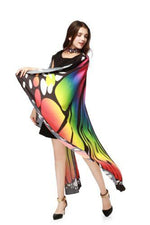 7 Colors Women Scarf Pashmina Butterfly Wing Cape Peacock Shawl Wrap Gifts Cute Novelty Print Scarves Pashminas - Trend Catalog