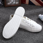 White Canvas Shoes Sports Tennis Women Shoes Autumn Flat Oxford Shoes Woman Female Wild Literary Shoes - Trend Catalog