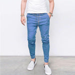 Envmenst Brand Fashion Men's Harem Jeans Washed Feet Shinny Denim Pants Hip Hop Sportswear Elastic Waist Joggers Pants - Trend Catalog - 