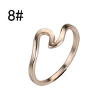 Wave Ring Wedding Ring For Women Jewelry Accessories Rose Gold Gold Engagement Alloy Wave Wedding Band Wedding Band Ring - Trend Catalog