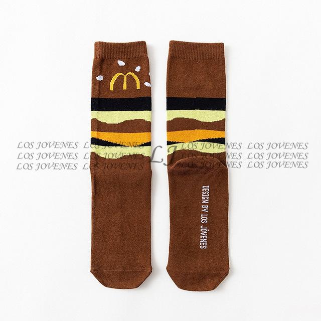 Women Socks Funny Cute Cartoon Fruits Banana Avocado Lemon Egg Cookie Donuts Food Happy Japanese Harajuku skateboard Socks - Trend Catalog