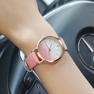 Brand Leather Quartz Women's Watch Ladies Fashion Watch Women Wristwatches Clock relogio feminino masculino W50 - Trend Catalog - 