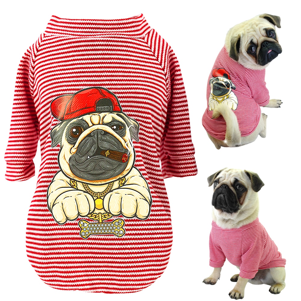 Cute Dog Clothes For Small Dogs Cats Pug French Bulldog Chihuahua Cotton Pet Clothes Puppy Shirt Summer Dog Vest T-shirts S-2XL