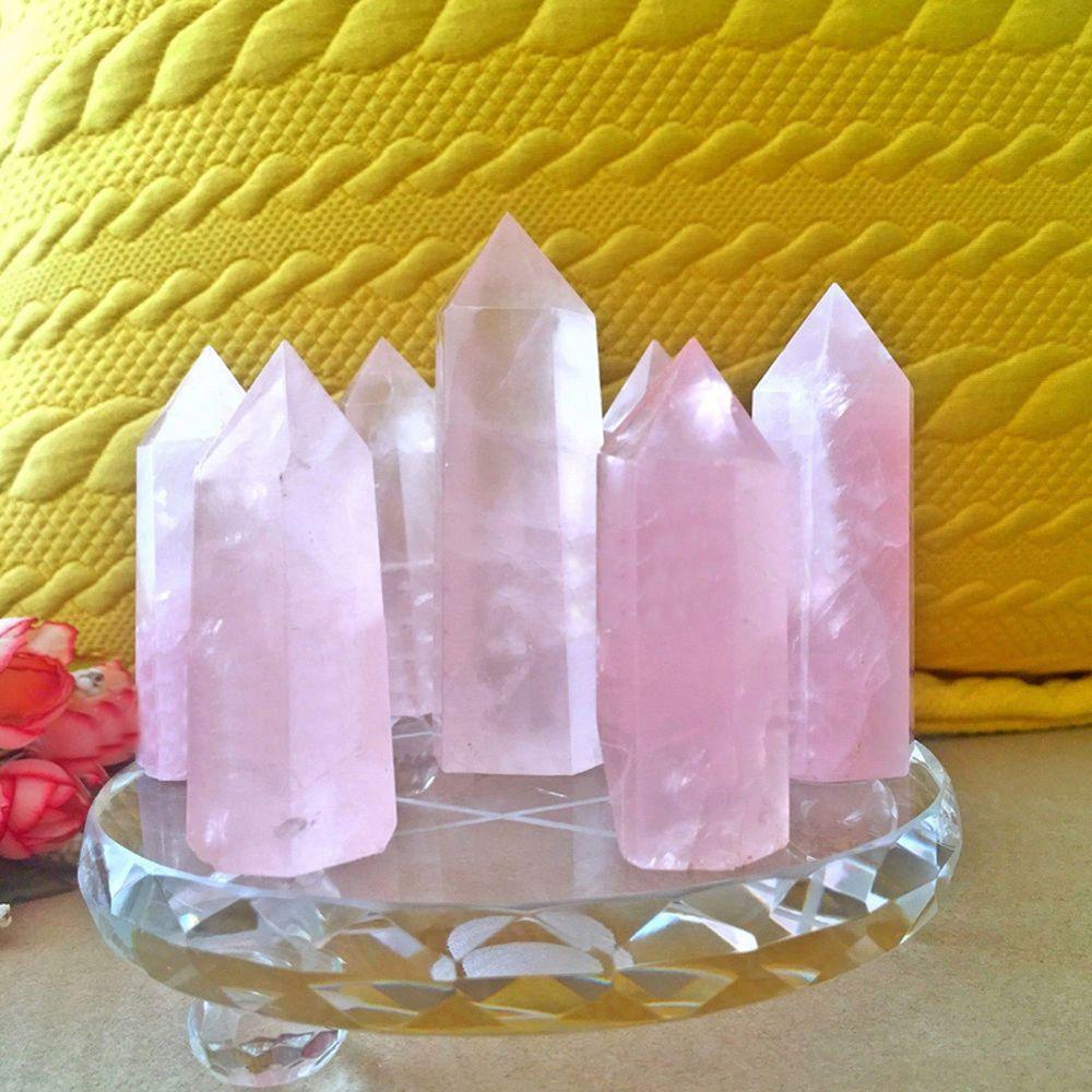 1PC Large 100% Natural Rock Pink Rose Quartz Crystal, Stone 50-60mm and 70-75mm Handmade Home Decor - Trend Catalog - 1PC Large 100% Natural Rock Pink Rose Quartz Crystal