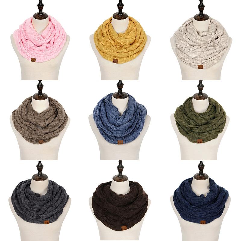 Winter Knitted Cable Ring Scarf Female Autumn Infinity Scarves - Trend Catalog