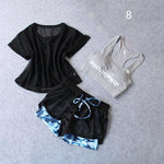 3 Pcs Set Women's Yoga Suit Fitness Clothing Sportswear For Female Workout Sports Clothes Athletic Running Yoga Suit Sets - Trend Catalog