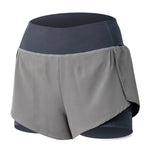 Women Gym Double shorts side pocket running shorts breathable quick dry yoga women shorts workout fitness sportwear - Trend Catalog