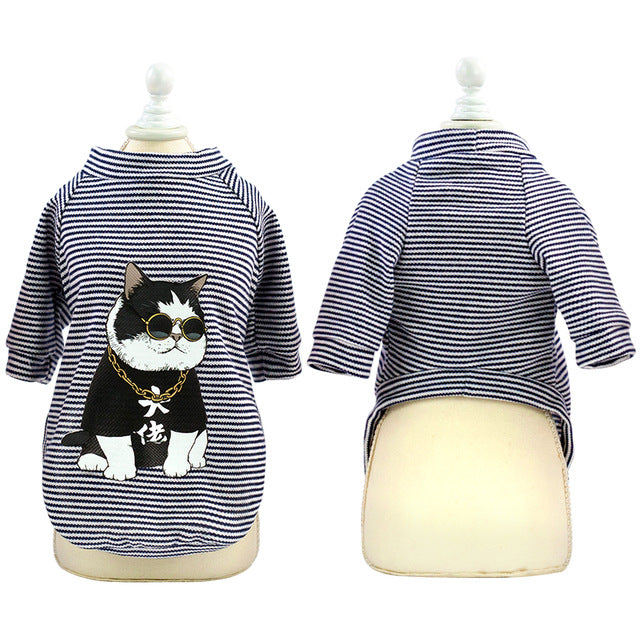 Cute Dog Clothes For Small Dogs Cats Pug French Bulldog Chihuahua Cotton Pet Clothes Puppy Shirt Summer Dog Vest T-shirts S-2XL