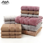 ROMORUS 100% Bamboo Fiber Towels Purple Gray Brown Bath Face Towel Set Cool Bamboo Absorbent Healthy Bathroom Towels for Adults - Trend Catalog