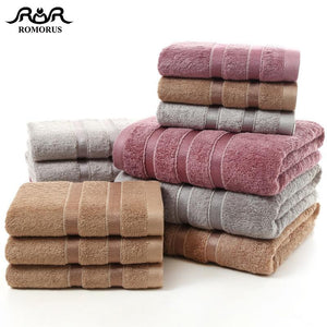 ROMORUS 100% Bamboo Fiber Towels Purple Gray Brown Bath Face Towel Set Cool Bamboo Absorbent Healthy Bathroom Towels for Adults - Trend Catalog