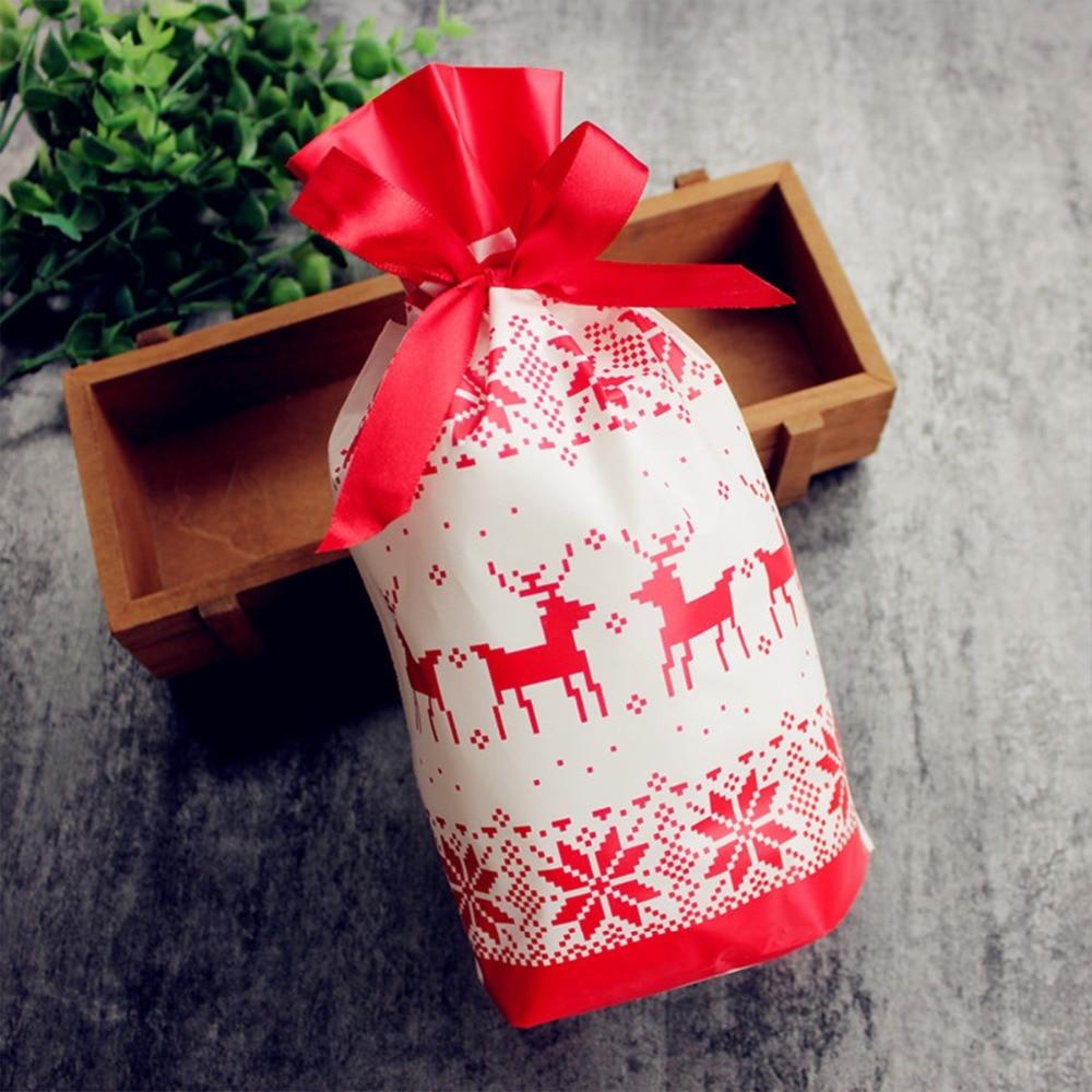 10pcs Merry Christmas Gift Bags Santa Claus Xmas Tree Packing Bags Happy New Year 2019 Christmas Candy Bags Navidad 2018 - Trend Catalog