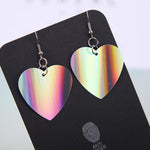 Trendy Sequin Big Heart Dangle Earrings for Women Love Jewelry Chic Silver Color Earing Long Love Jewellery - Trend Catalog