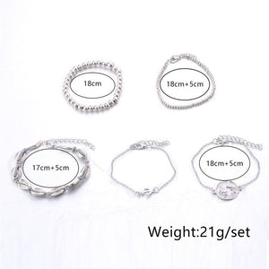 Simple Atmospheric Fashion Bracelet Metal Shell Maps Bohemian Wind Women Jewelry Bracelet Wedding Accessories