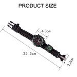 Military Outdoor Paracord Survival Bracelet Compass 6 In 1 Fire Watch Bileklik Erkek Whistle Buckle Safety Climbing Rope Lanyard - Trend Catalog - 