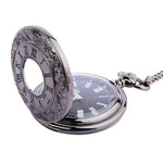 Pocket Watch Vintage Roman Numerals Quartz Watch Clock With Chain Antique Jewelry Pendant Necklace Gifts For Father - Trend Catalog - 