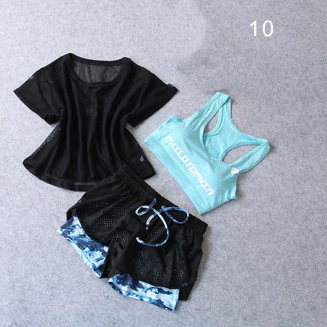 3 Pcs Set Women's Yoga Suit Fitness Clothing Sportswear For Female Workout Sports Clothes Athletic Running Yoga Suit Sets - Trend Catalog