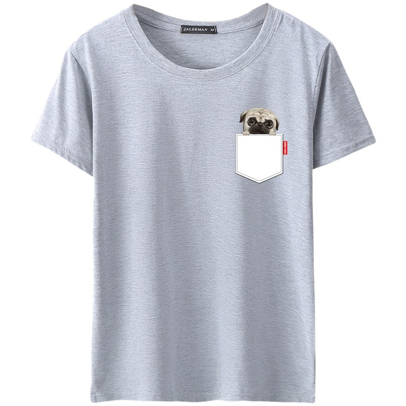 T shirt Men Fashion Dog in Your Pocket Boxer Dog Shirt T Shirt Leisure Solid  Large Size - Trend Catalog - 