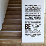 In this house Family Rules Home decor quotes wall decal 8084 decorative adesivo de parede vinyl wall sticker Wall Art