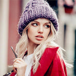 Winter Women Hat 2019 New Autumn Faux Fur Female Warm Cap Knitted Beanie Girl Hats Woman Bonnet Femme Chunky Thick Stretchy Hats - Trend Catalog - 
