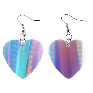 Trendy Sequin Big Heart Dangle Earrings for Women Love Jewelry Chic Silver Color Earing Long Love Jewellery - Trend Catalog