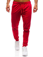 Dropshipping Men Joggers Elastic Waist Long Trousers 2019 Brand Fashion Casual Solid Color Fitness Workout Sweatpants Blue Red - Trend Catalog