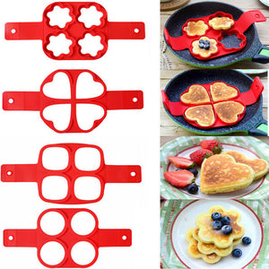 Silicone Fried Egg Ring Maker Non Stick Pancake Maker Cooking Tool Cheese Egg Pan Flip Eggs Mold Kitchen Baking Accessories - Trend Catalog - 