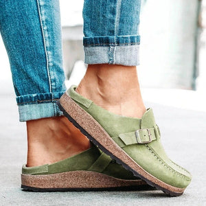 Women summer slippers spring sandals fashion solid buckle women flats shoes casual beach ladies plus size summer sandals - Trend Catalog - 