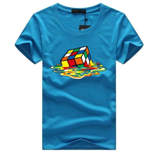 Rubik Cube Print T Shirts Men & Women Fashion Design Summer O-neck Plus size 5XL Short Sleeve the big bang theory Tee streetwear - Trend Catalog - 